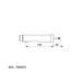 A image showing the technical drawings for the Delabie Tempomix 3 Wall Mounted Tap Wall Mounted 190mm