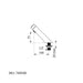 An image showing the technical drawings for the Delabie Temposoft 2 Deck Mounted Standard Back Nut