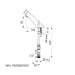 A image showing the technical drawings for the Delabie Temposoft Mix 2 Standard Lever Copper Tails