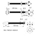 An image showing the technical drawings for the Delabie Tempostop Cross Wall Tap Two Control with Reinforced Back Nut Screws
