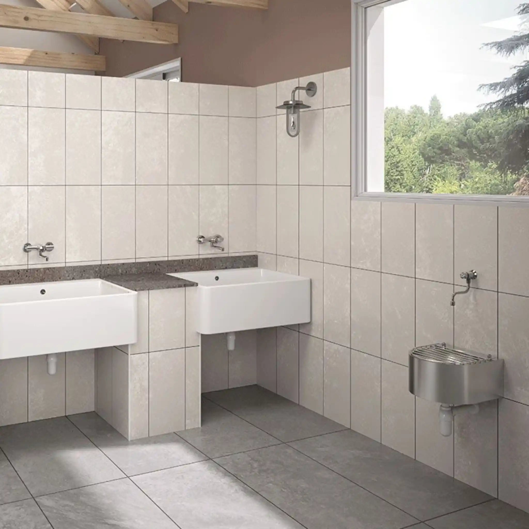 Tempostop Swivelling Wall Mounted Tap in Public Washroom