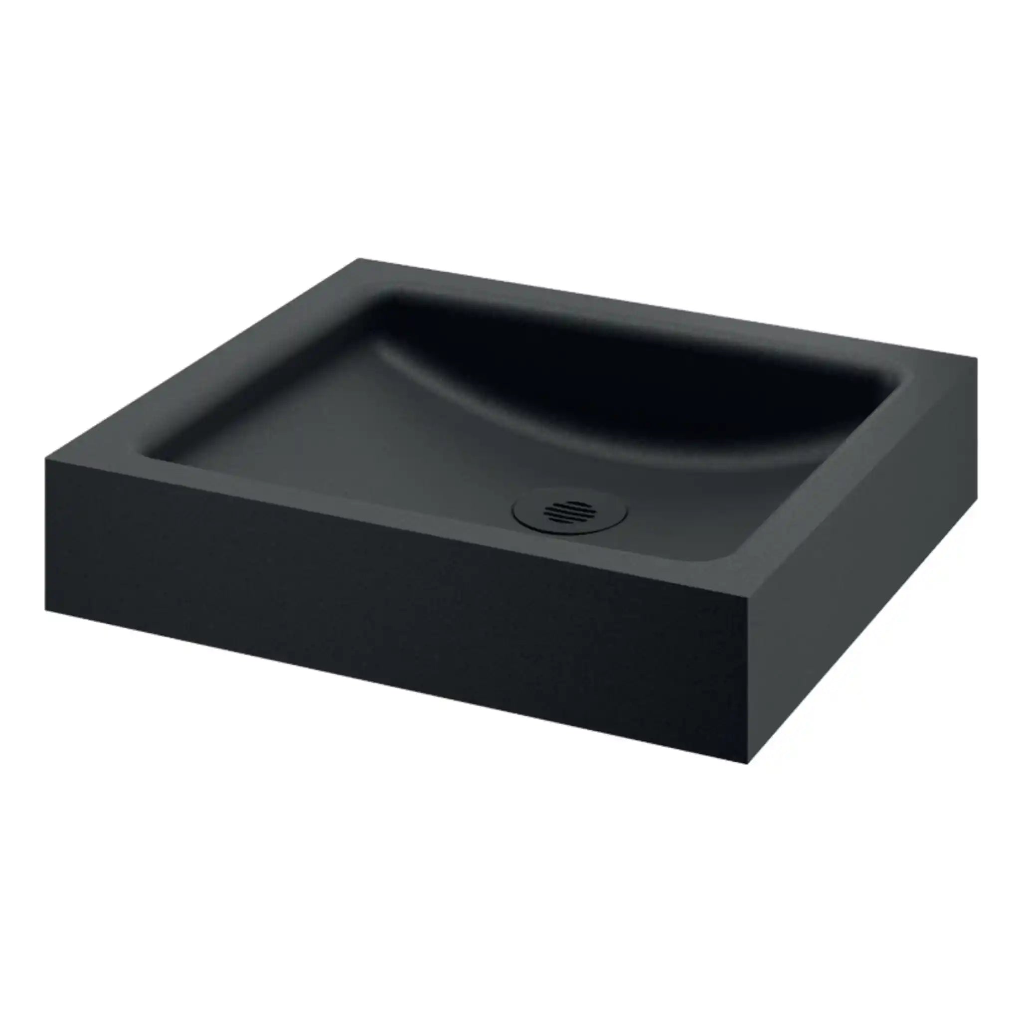 An image of Delabie UNITO Washbasin Countertop Matte Black No Tap Hole