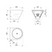 A Technical Drawing for Delabie Vandal Resistant BOB Washbasin Front Install