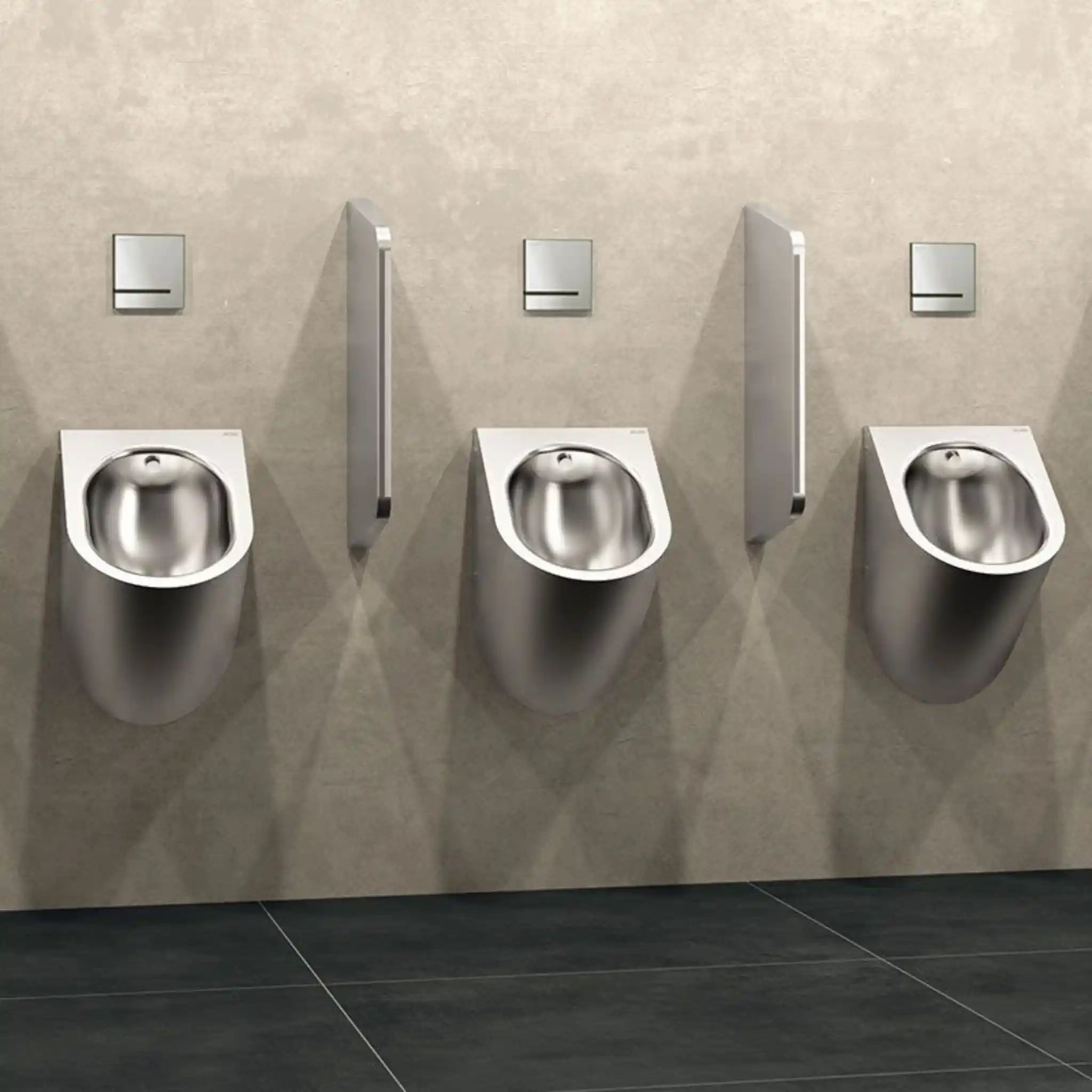 Delta Wall Hung Urinal in Public Washroom