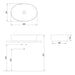 Dolphin Oval Countertop Basin drawing