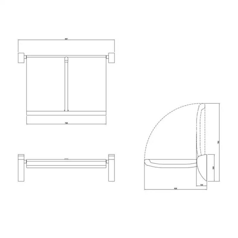 Dolphin Titan Changing Table drawing