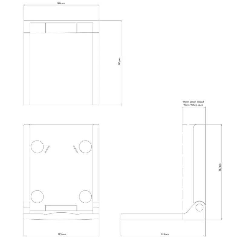 Dolphin Wall Mounted Child Safety Seat drawing