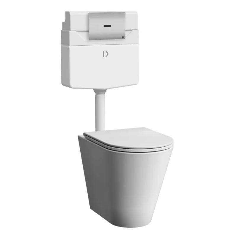 Electronic Sensor in Ceramic Coating Dolphin Floor Mounted WC Set 
