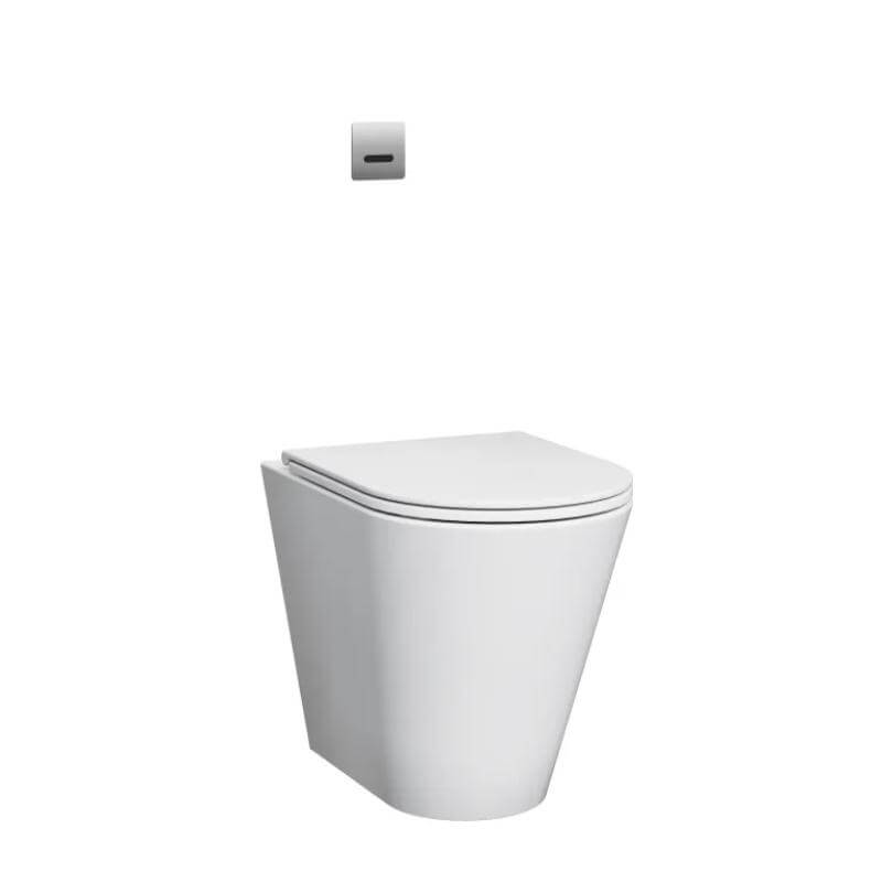 Floor Mounted Mini Electronic Sensor in Ceramic Coating WC Set From Dolphin
