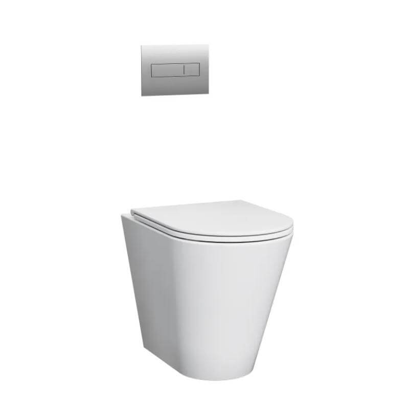 Floor Mounted Pneumatic Flush in Ceramic Coating WC Set From Dolphin
