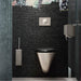 Franke CMPX592 Campus WC Pan With Black Seat And Lid Mounted On A Wall