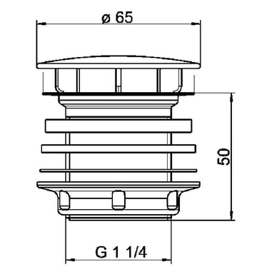 Dome Waste Valve By KWC DVS Drawings