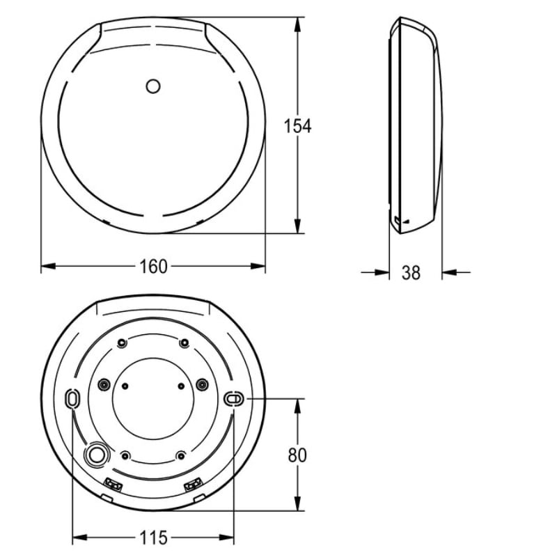 KWC DVS F5 Smart Urinal Sensor Drawing