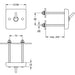 KWC DVS Wall Mounted From Behind Heavy Duty Coat Hook Drawing HDTX693