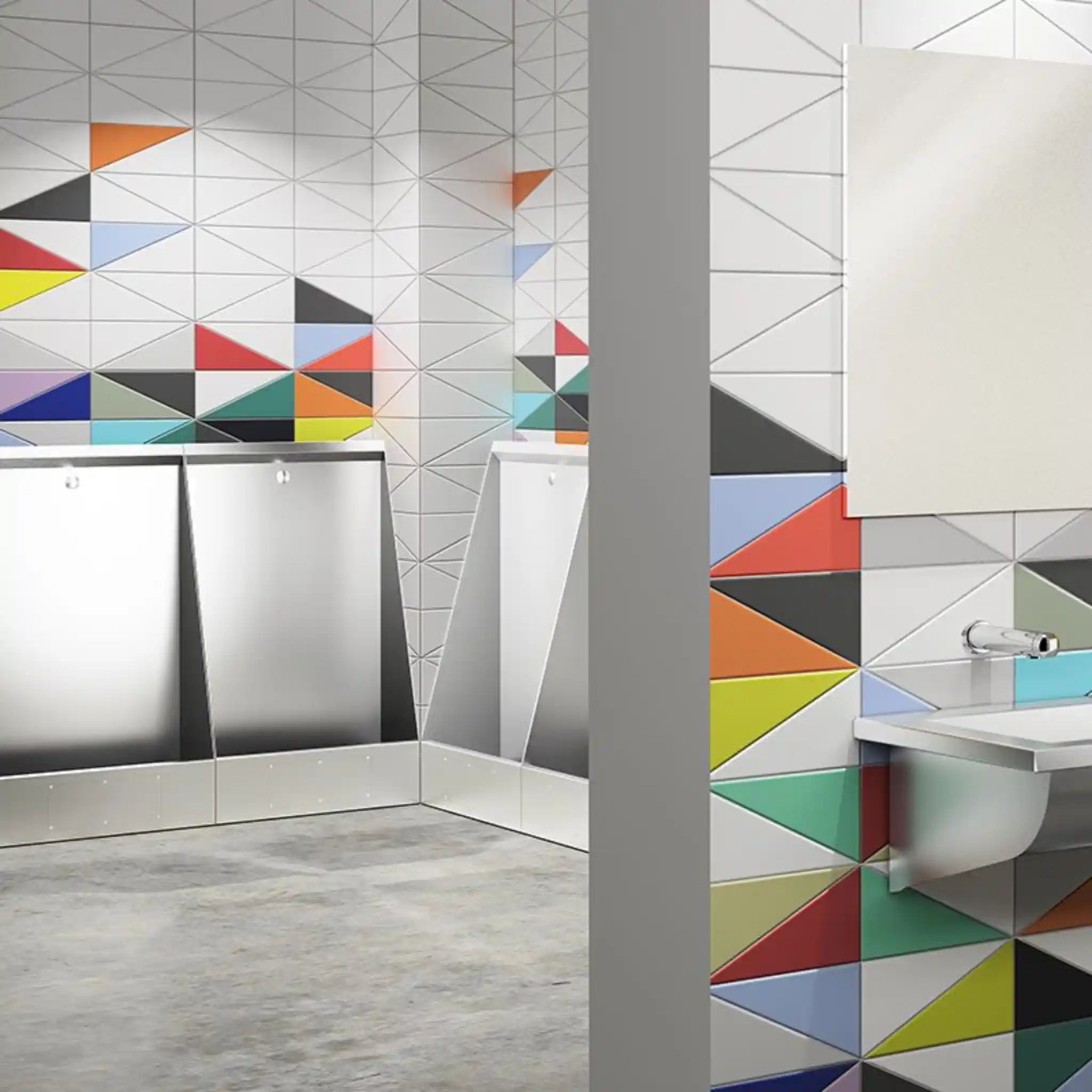 LP Urinal Trough in Male's Public Washroom