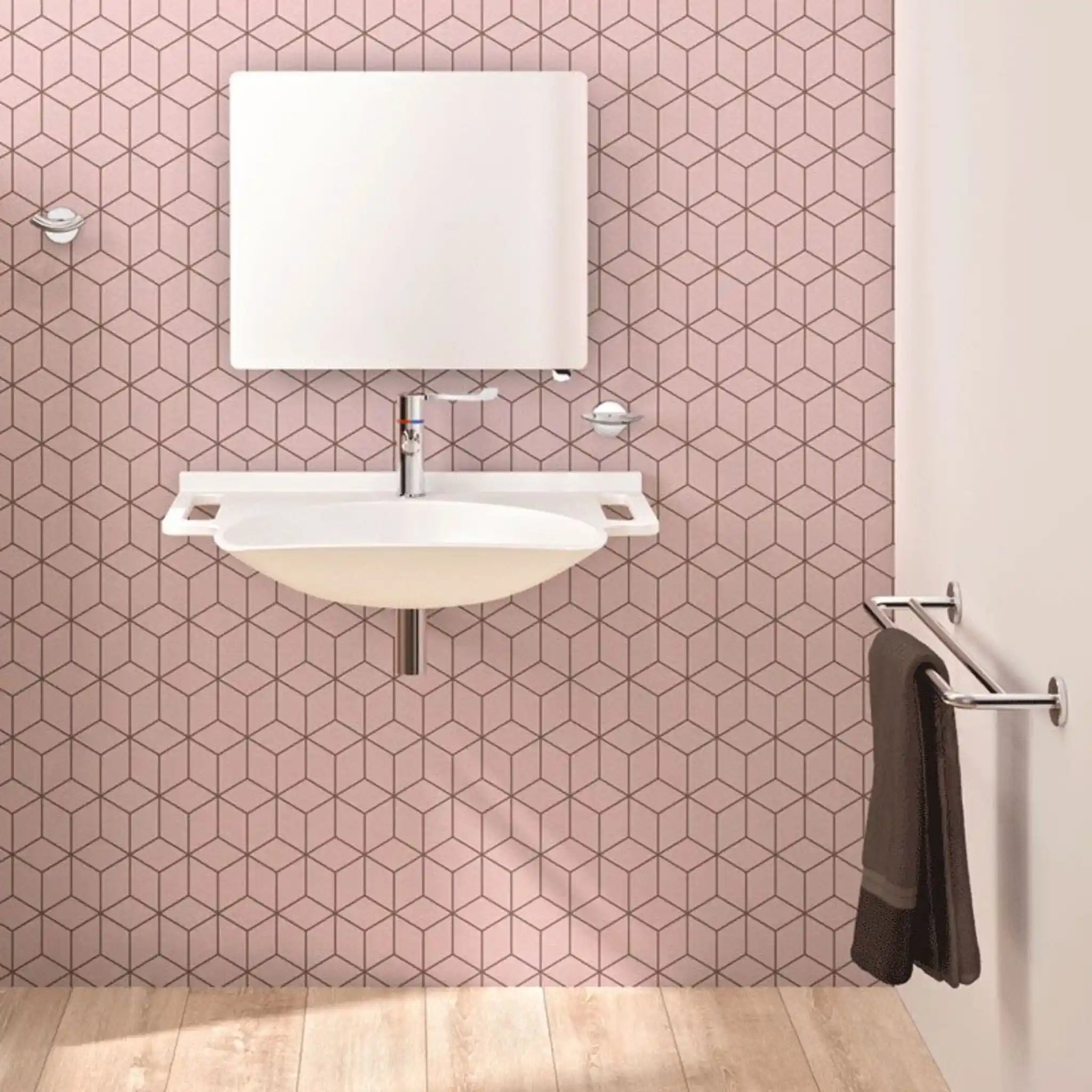 Delabie MINERALCAST PMR Washbasin in Accessible Height