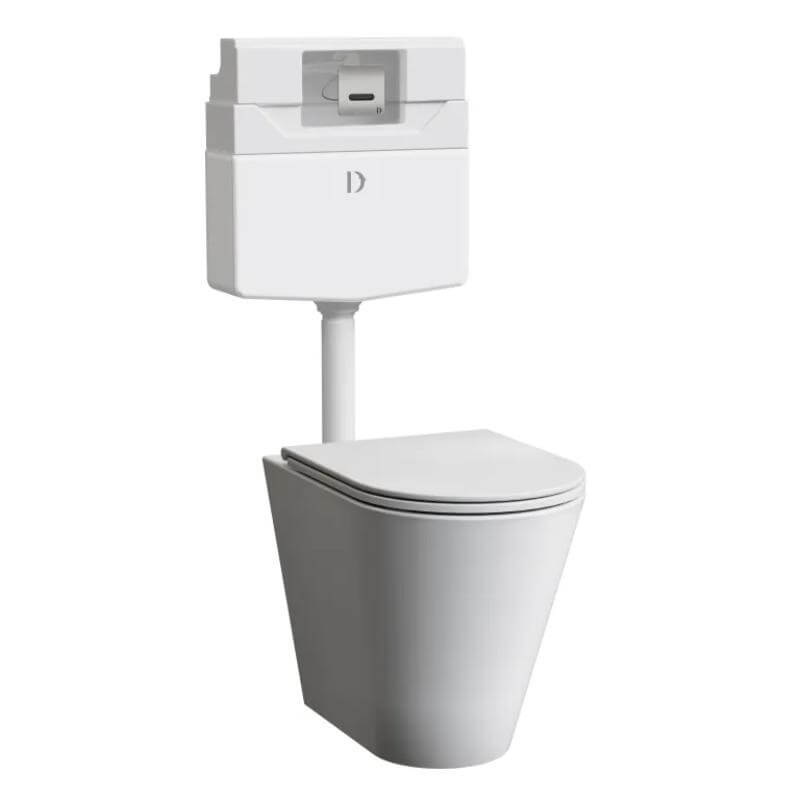 Mini Electronic Sensor in Ceramic Coating Dolphin Floor Mounted WC Set 
