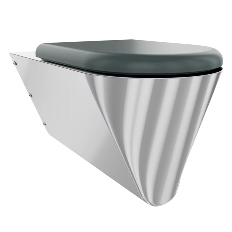Stainless Steel Disabled Toilet By KWC DVS With Grey Lid CMPX594GN