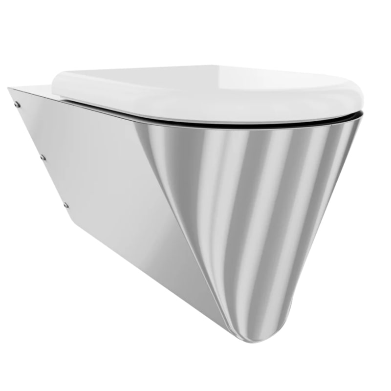 Stainless Steel Disabled Toilet By KWC DVS With White Lid CMPX594WN