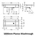 Technical Drawing of the 1800mm Franke Planox Wash Trough