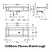 Technical Drawing of the 2400mm Franke Planox Wash Trough