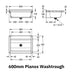 Technical Drawing of the 600mm Franke Planox Wash Trough