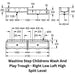 Technical drawing of the Washino Step Children's Wash and Play Trough with a right-low, left-high split-level design.