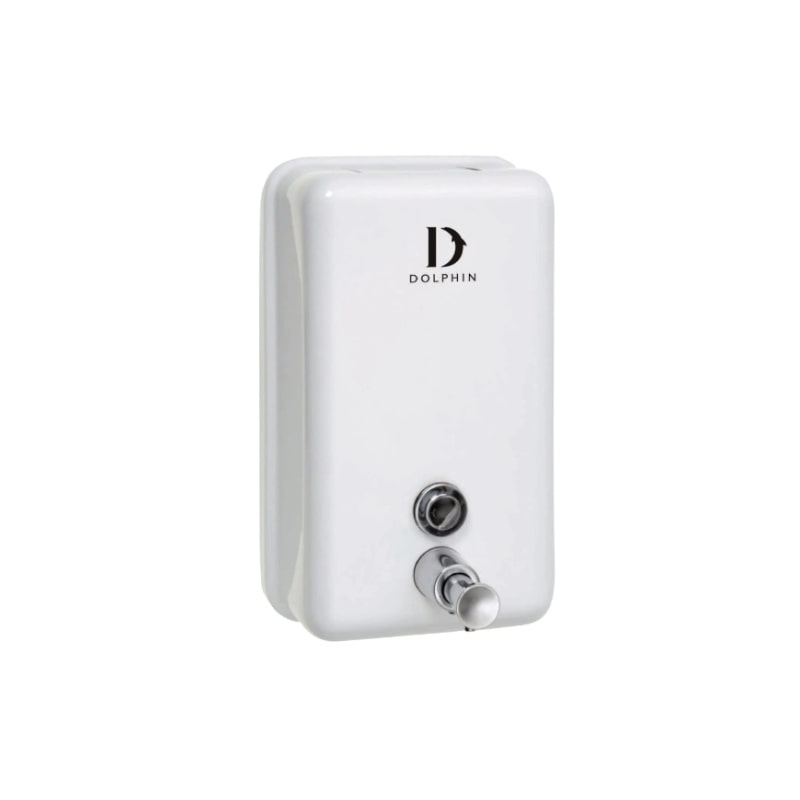 Another view image of the Dolphin vertical liquid soap dispenser highlighting its elegant design.