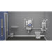 Fitzroy Of London Low Level Accessible toilet Pack With Central tap Hole basin in white finish