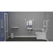 Fitzroy Of London Back To Wall Doc M Toilet Pack, concealed fixings steel, white finish, installed in a washroom