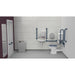 Fitzroy Of London Low Level Doc M Toilet Pack, concealed fixings stainless steel, dark blue finish, installed in a washroom
