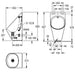 Technical drawing of Franke Campus CMPX539 urinal