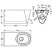Technical drawing of Franke Campus CMPX594 Disabled toilet, no seat