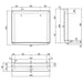 Technical drawing of Franke Campus urinal trough Stand, 1 200mm wide
