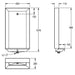 Technical drawing of Franke Campus urinal trough Stand, 600mm wide