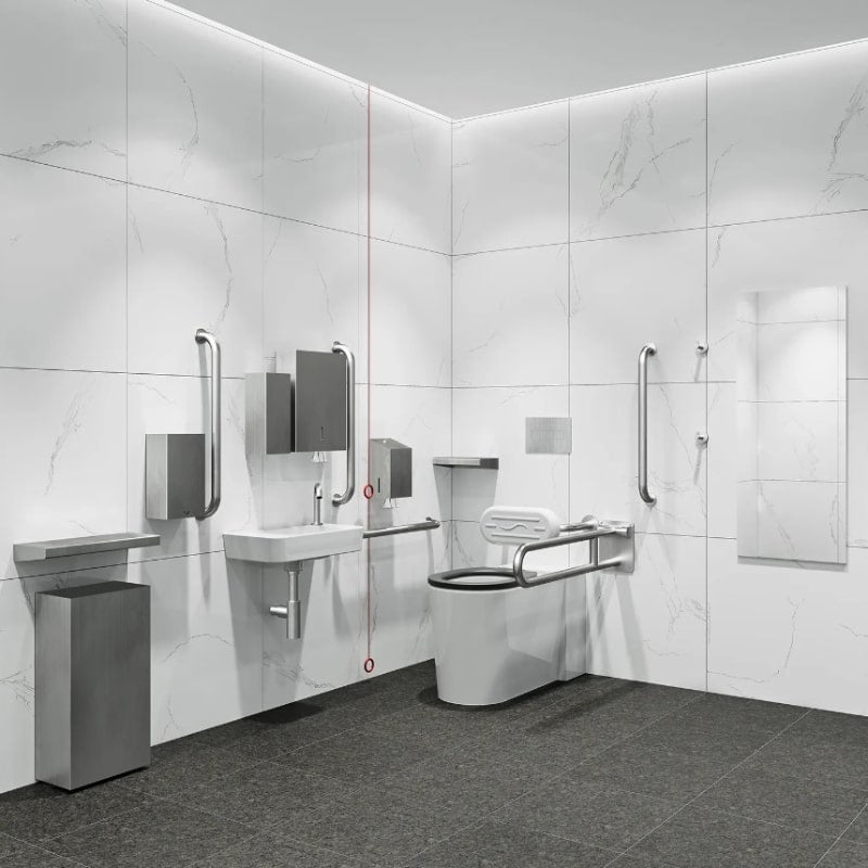 Gray Dolphin Flanged Doc M WC Pack - Accessible Restroom Solution