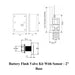 KWC DVS Battery Flush Valve Kit with Sensor - 2 inch Base