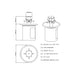 Technical drawing of Pland Venice Circular Stainless Steel Hand Wash Station, 4 to 6 person 911mm diameter