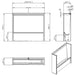 Technical drawing of Pland Vienna Floor Standing Stainless Steel Urinal Trough