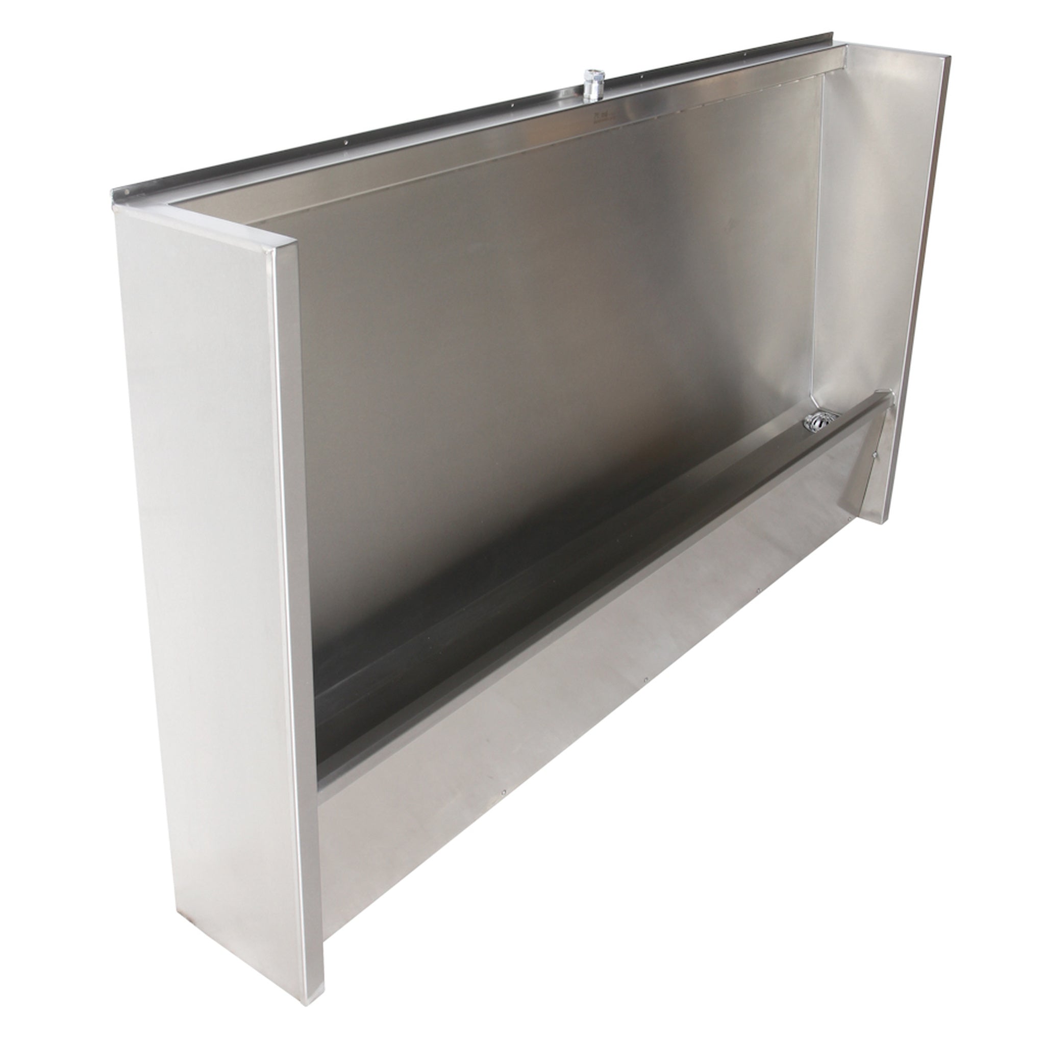 Pland Vienna Floor Standing Stainless Steel Urinal Trough, three quarter view